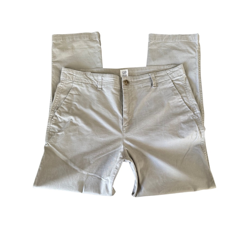 Gap Khaki Trousers Women 10 Light Tan Slim Chino Pants Casual Business 00432